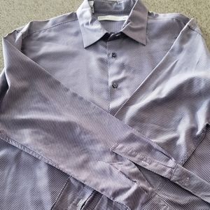 Purple Perry Ellis French cuff dress shirt